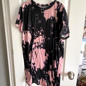 Plus size tie dye dress